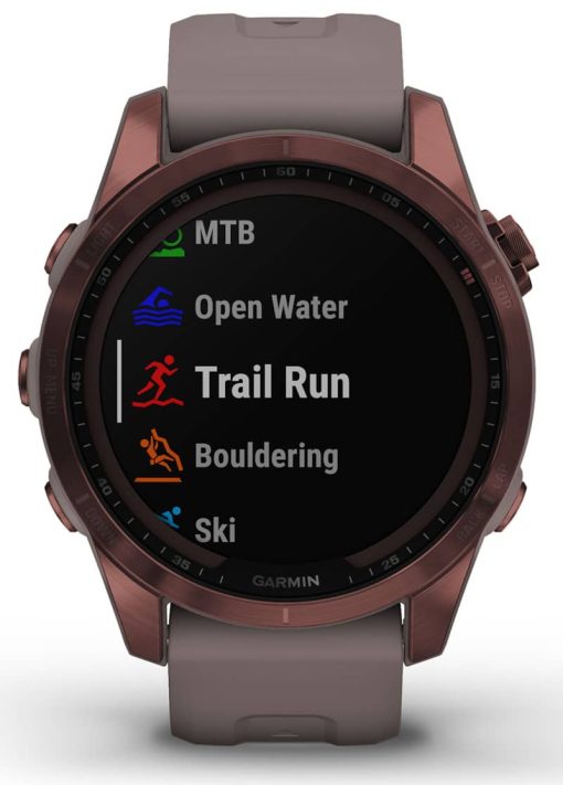 Garmin fenix 7S Sapphire Solar, Dark Bronze Titanium With Shale Gray Band - Image 6