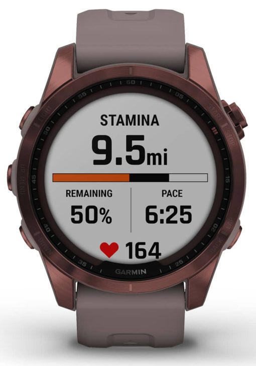 Garmin fenix 7S Sapphire Solar, Dark Bronze Titanium With Shale Gray Band - Image 7