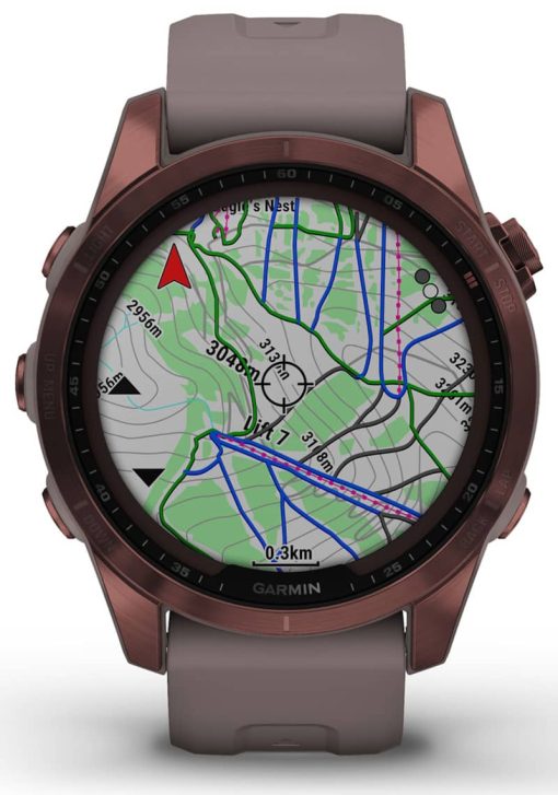 Garmin fenix 7S Sapphire Solar, Dark Bronze Titanium With Shale Gray Band - Image 8