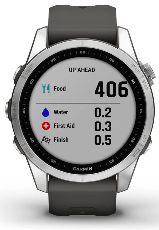 Garmin fenix 7S Watch, Silver With Graphite Band - Image 5