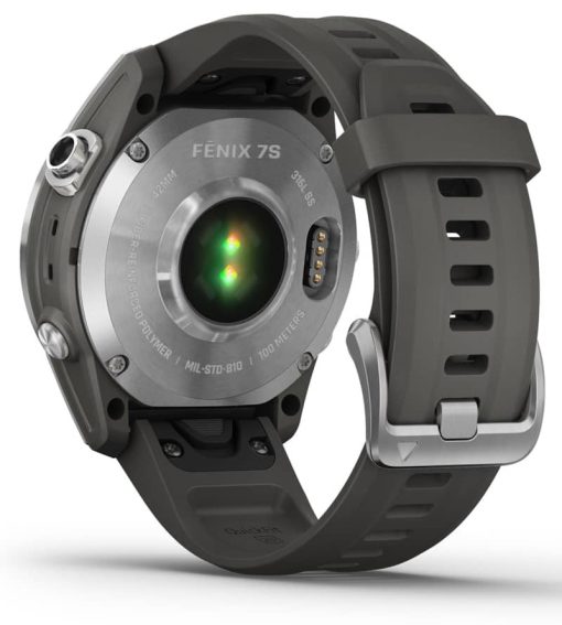 Garmin fenix 7S Watch, Silver With Graphite Band - Image 10