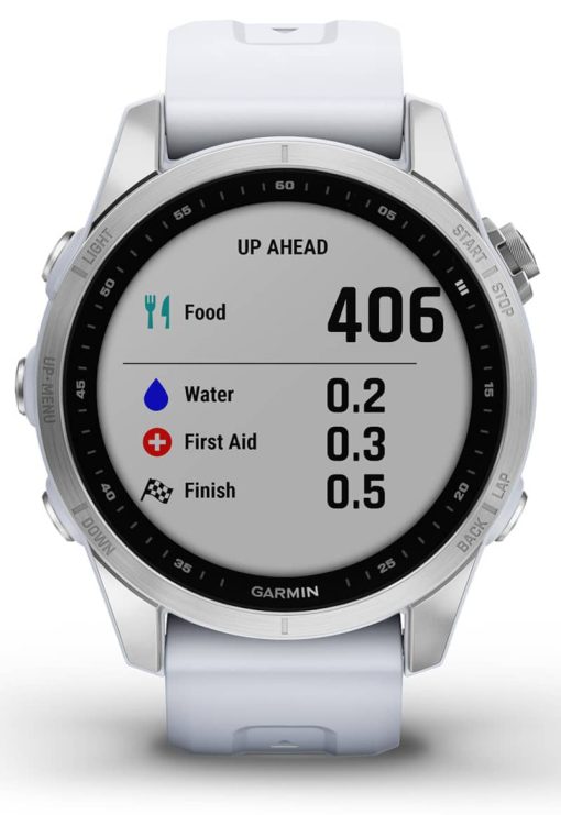 Garmin fenix 7S Watch, Silver With Whitestone Band - Image 5