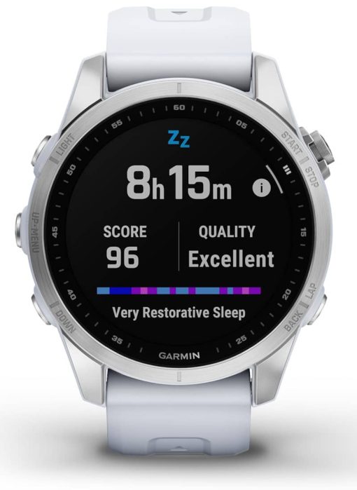 Garmin fenix 7S Watch, Silver With Whitestone Band - Image 8