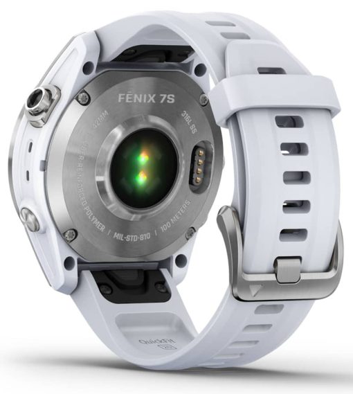Garmin fenix 7S Watch, Silver With Whitestone Band - Image 10