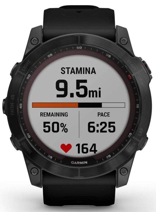 Garmin fenix 7X Sapphire Solar, Black DLC Titanium With Black Band - Image 5