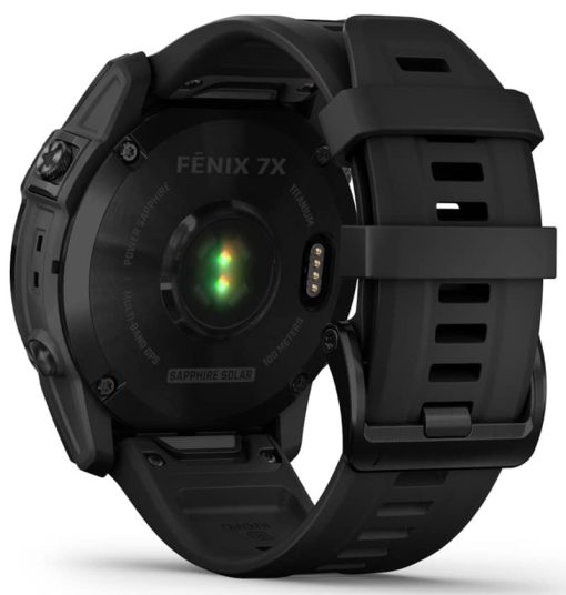Garmin fenix 7X Sapphire Solar, Black DLC Titanium With Black Band - Image 11