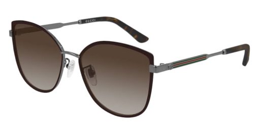 Gucci GG0589SK Cat-Eye Sunglasses, Brown Gradient Lenses, 57mm