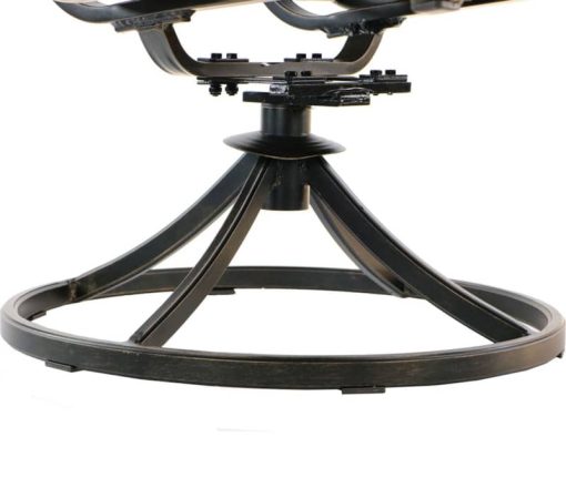 Hanover Fontana 7-Piece Outdoor Dining Set In Tan/Bronze With 6 Sling Swivel Rockers & 38x72" Cast Table - Image 8