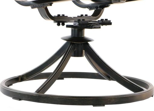 Hanover Fontana 9-Piece Outdoor Dining Set In Tan/Bronze With 8 Sling Swivel Rockers & 60" Square Cast Table - Image 6