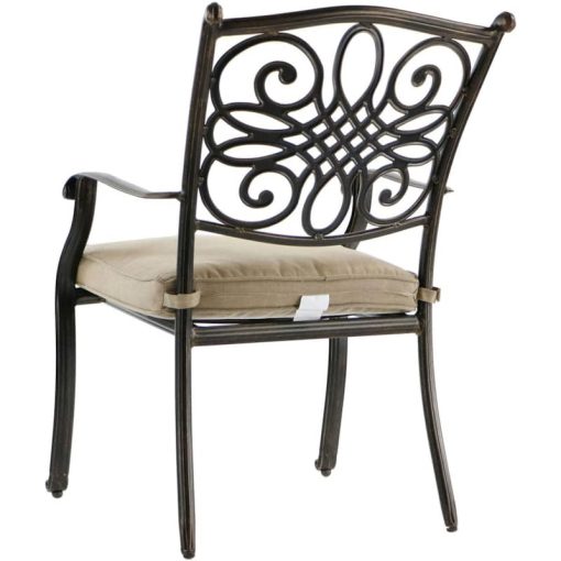 Hanover Natural Oat Monaco 5-Piece Outdoor Dining Patio Set - Image 8