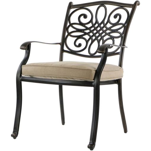 Hanover Natural Oat Monaco 5-Piece Outdoor Dining Patio Set - Image 6