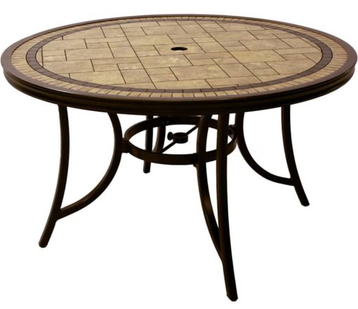 Hanover Natural Oat Monaco 5-Piece Outdoor Dining Patio Set - Image 3