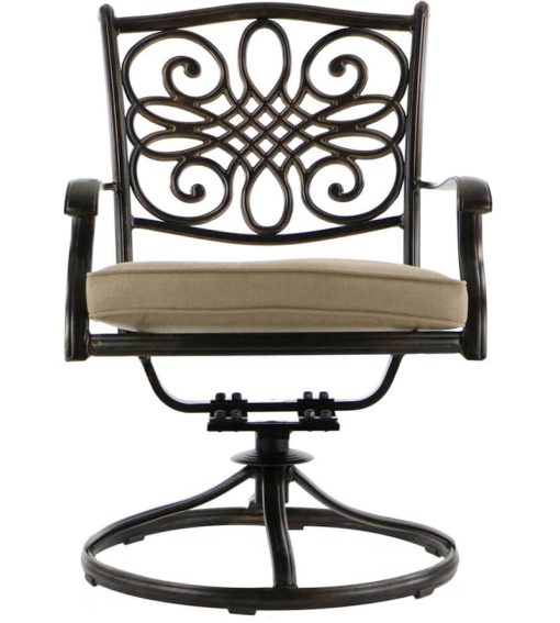 Hanover Natural Oat Monaco 5-Piece Outdoor Dining Patio Set - Image 4