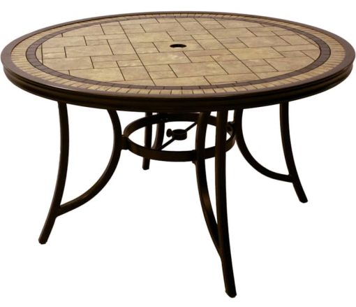 Hanover Natural Oat Monaco 5-Piece Outdoor Dining Patio Set - Image 3