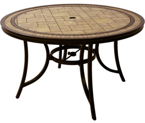 Hanover Brown Monaco 5-Piece Outdoor Dining Patio Set - Image 3