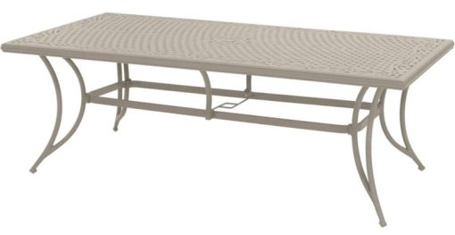Hanover Traditions 9-Piece Outdoor Dining Set In Sand/Beige With 8 Swivel Rockers, 42x84" Cast Table - Image 4