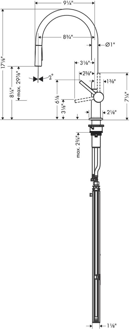 Hansgrohe Talis N O-Style HighArc Matte Black Pull-Down Kitchen Faucet - Image 2