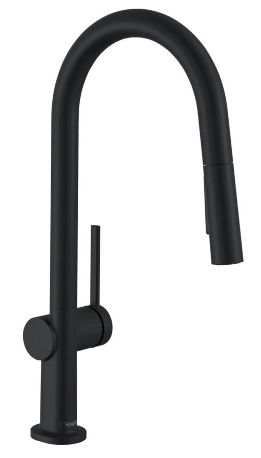 Hansgrohe Talis N A-Style HighArc Matte Black 2-Spray Pull-Down Kitchen Faucet