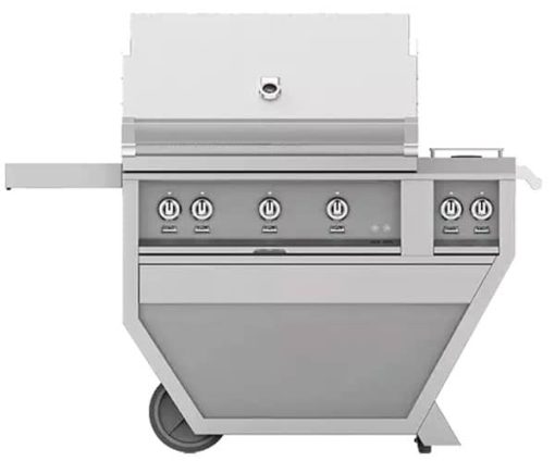 Hestan 36" Steeletto Deluxe Liquid Propane Gas Grill With Double Side Burner, Sear And Trellis Burners