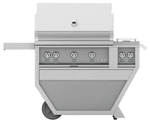 Hestan 36" Steeletto Deluxe Natural Gas Grill With Double Side Burner, Sear And Trellis Burners