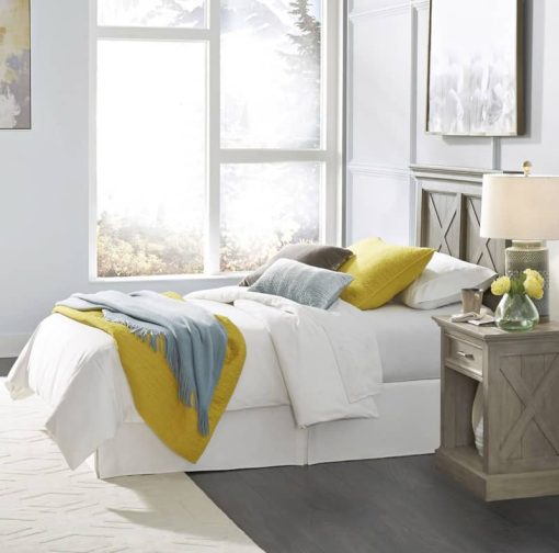 Homestyles Mountain Lodge Gray Twin Headboard & Nightstand - Image 2