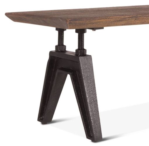 Home Trends & Design Carnegie 68" Bandsaw Teak Bench - Image 4