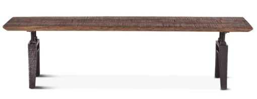 Home Trends & Design Carnegie 68" Bandsaw Teak Bench - Image 2