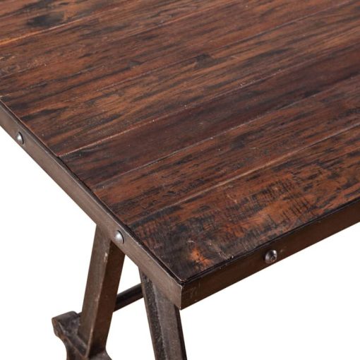 Home Trends & Design Industrial Teak 66" Gathering Table - Image 4