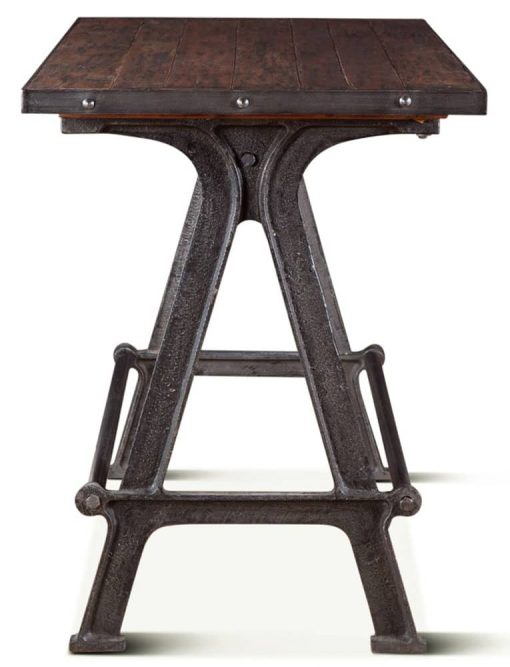 Home Trends & Design Industrial Teak 66" Gathering Table - Image 3
