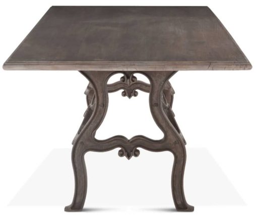 Home Trends & Design Hobbs 90" Weathered Gray Dining Table - Image 3