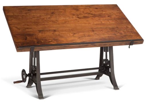 Home Trends & Design Industrial Loft Walnut 62" Drafting Desk