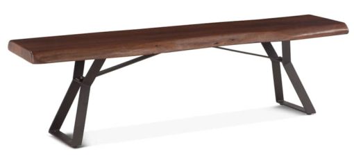Home Trends & Design London Loft 72" Walnut Bench