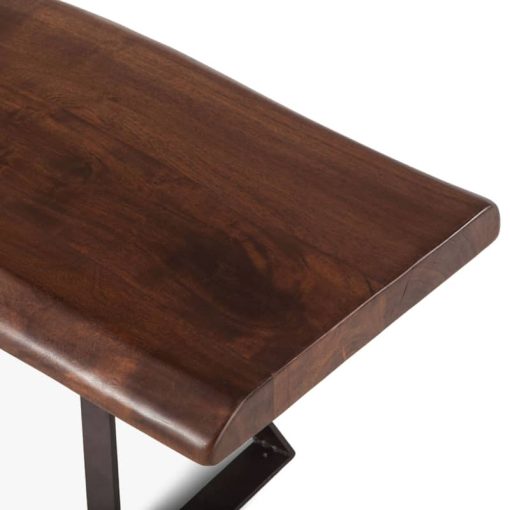 Home Trends & Design London Loft 72" Walnut Bench - Image 4