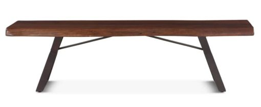 Home Trends & Design London Loft 72" Walnut Bench - Image 2