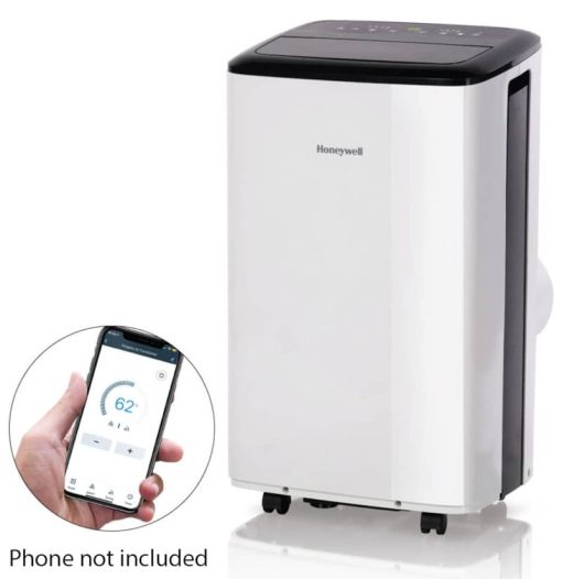 Honeywell 10,000 BTU ASHRAE (6,500 BTU SACC) White Smart Wi-Fi Portable Air Conditioner, Dehumidifier & Fan - Image 3