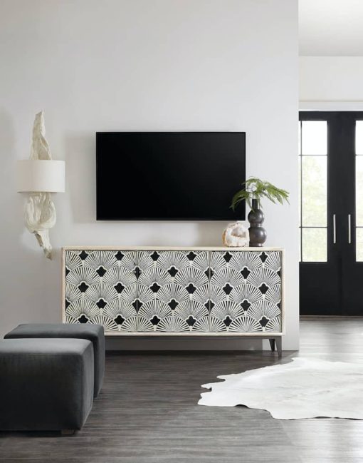 Hooker Furniture Home Entertainment 69" Light Wood Entertainment Center - Image 4