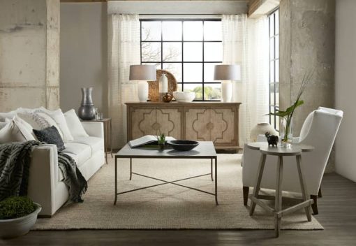 Hooker Furniture Living Room Alfresco Lapilli Carved Top Cocktail Table - Image 3