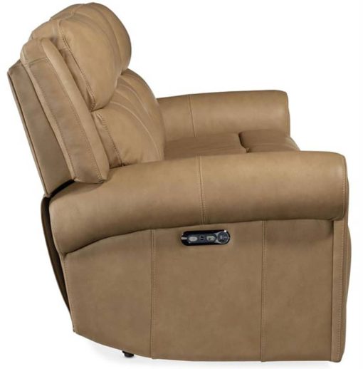 Hooker Furniture Living Room Oberon Zero Gravity Leather Power Sofa w/ Power Headrest - Image 4