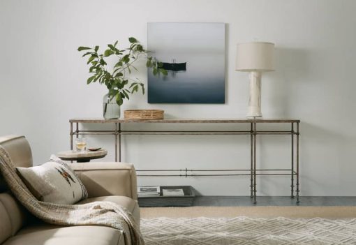 Hooker Furniture Living Room La Grange St James Metal & Stone Console - Image 3