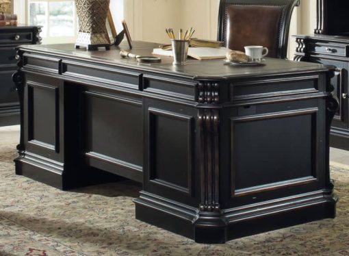 Hooker Furniture Home Office Telluride 76" Executive Desk With Wood Panels