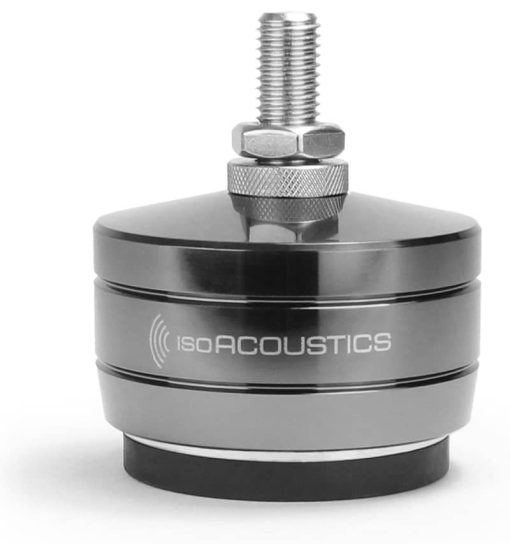 IsoAcoustics Chrome Gaia-Titan Rhea Series Speaker Isolation Feet (4-Pack)