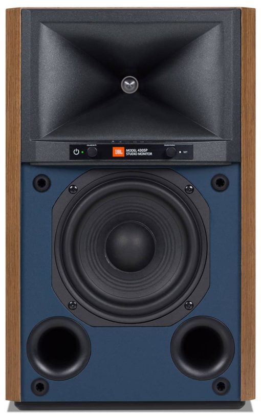 JBL 4305P Walnut Studio Monitor Powered Bookshelf Loudspeaker System - Image 4