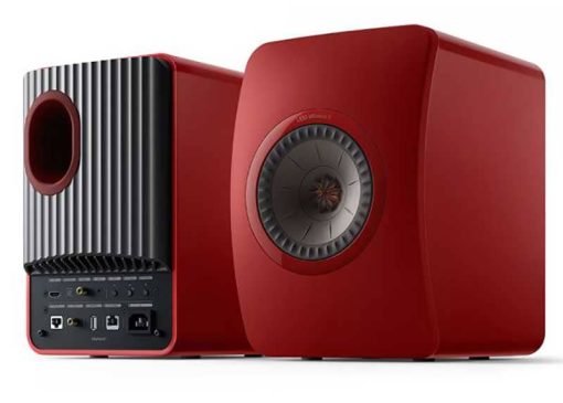 KEF LS50 Wireless II Crimson Red Bookshelf Speakers (Pair) - Image 2