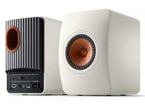 KEF LS50 Wireless II Mineral White Bookshelf Speakers (Pair) - Image 2