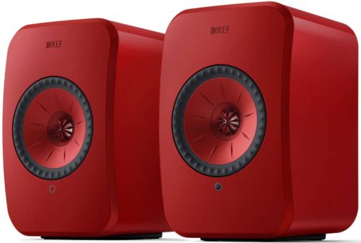 KEF LSX II Lava Red Wireless Bookshelf Speakers (Pair)