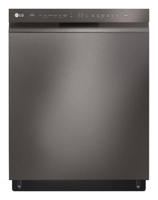 LG 24" PrintProof Black Stainless Steel Front Control Dishwasher With Quadwash And 3rd Rack