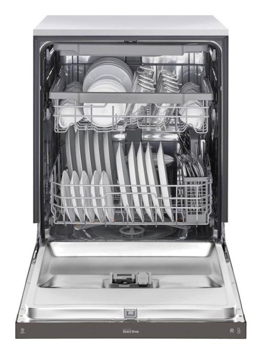 LG 24" PrintProof Black Stainless Steel Front Control Dishwasher With Quadwash And 3rd Rack - Image 2