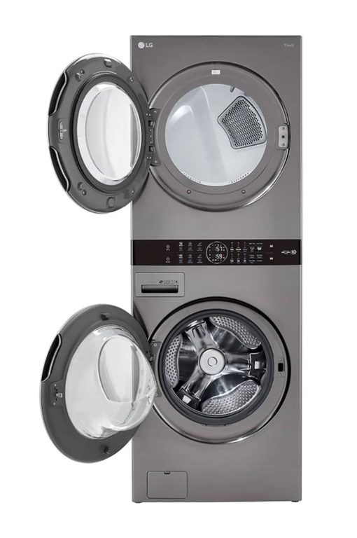 LG 27" Graphite Steel WashTower With Center Control Single Unit Front Load 4.5 Cu. Ft. Washer & 7.4 Cu. Ft. Electric Dryer Combo - Image 2