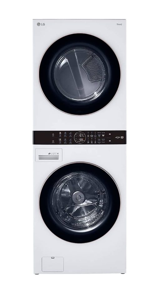 LG 27" White WashTower With Center Control Single Unit Front Load 4.5 Cu. Ft. Washer & 7.4 Cu. Ft. Electric Dryer Combo