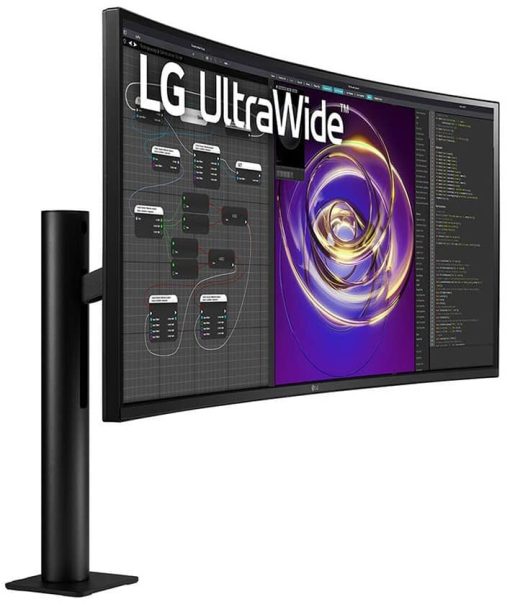LG 34" Black QHD Curved UltraWide Ergo IPS HDR Monitor - Image 9